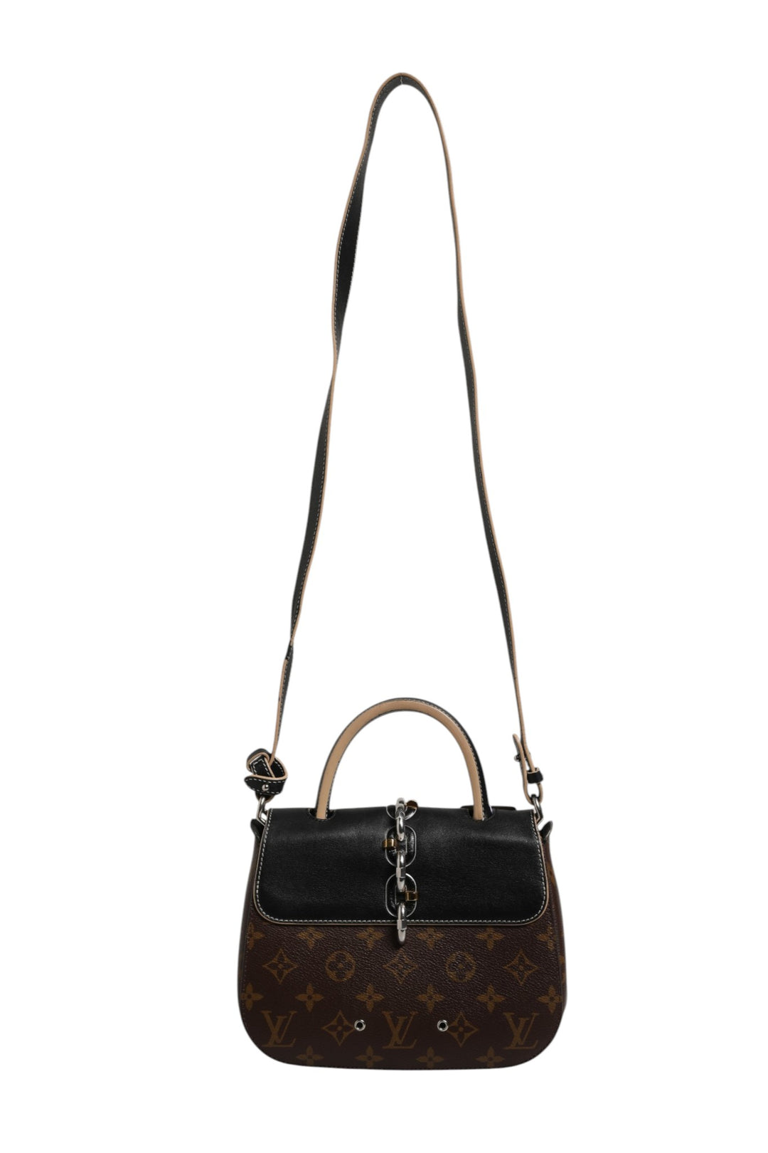 Louis Vuitton Calfskin Monogram Chain It Veske PM Svart