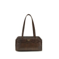 Bolso de hombro Prada de piel de becerro marrón Bos Taurus
