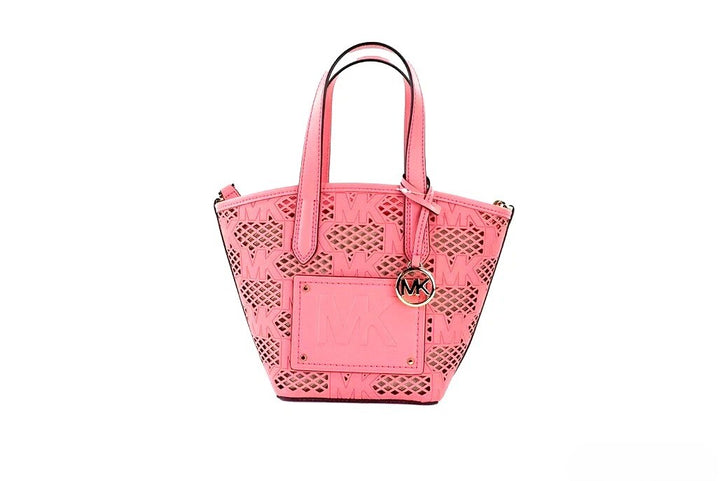 Michael Kors Kimber Small Tea Rose Leather 2-i-1 Glidelås Tote Messenger Veske