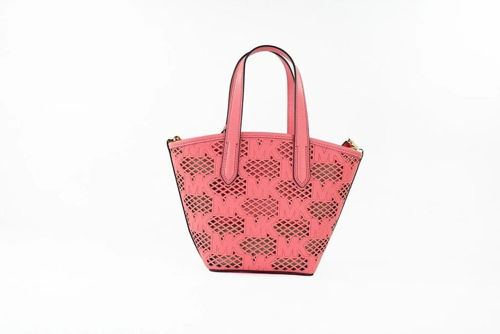 Michael Kors Kimber Small Tea Rose Leather 2-i-1 Glidelås Tote Messenger Veske