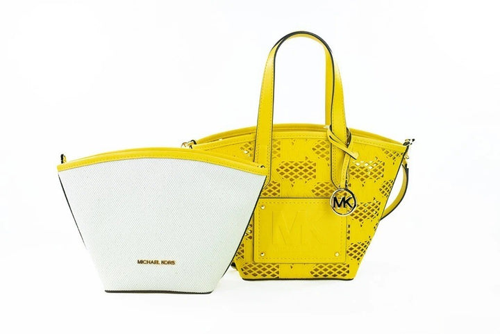 Michael Kors Kimber Small Daffodil Leather 2-i-1 Tote Messenger Veske