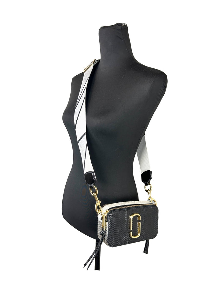 Marc Jacobs The Snapshot Crossbody Bag i Slangeskinn
