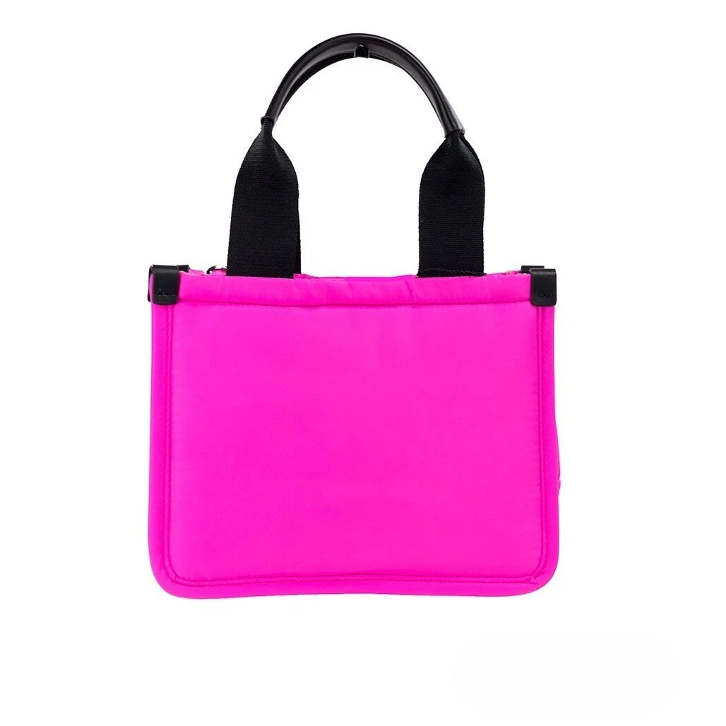 Marc Jacobs Small Neon Fuchsia Nylon Fabric Tote konvertibel veske/pung