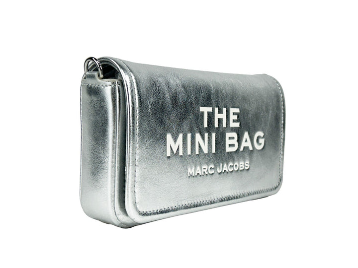 Marc Jacobs The Metallic Leather Chain Mini Bag – Silver