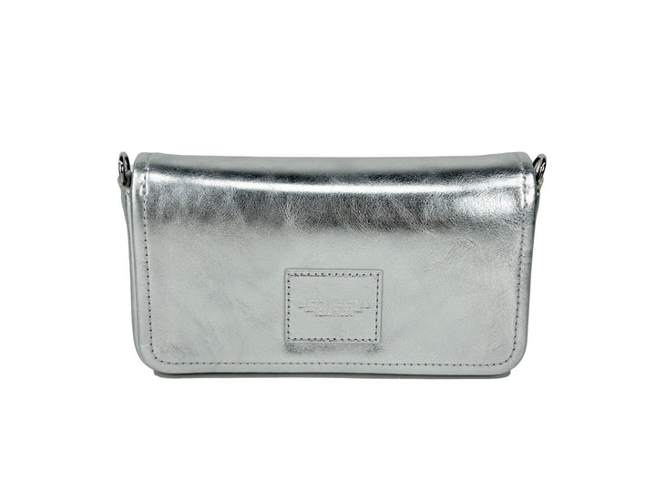 Marc Jacobs The Metallic Leather Chain Mini Bag – Silver