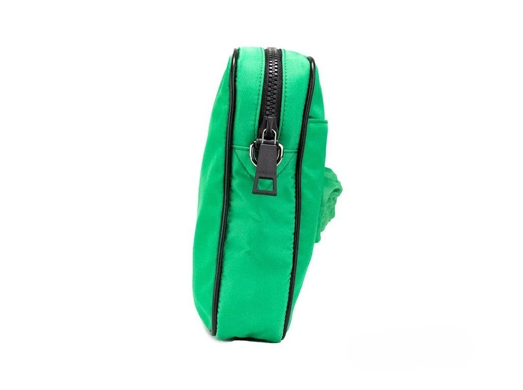 Versace Liten Lysegrønn Nylon Medusa Crossbody Messenger Veske