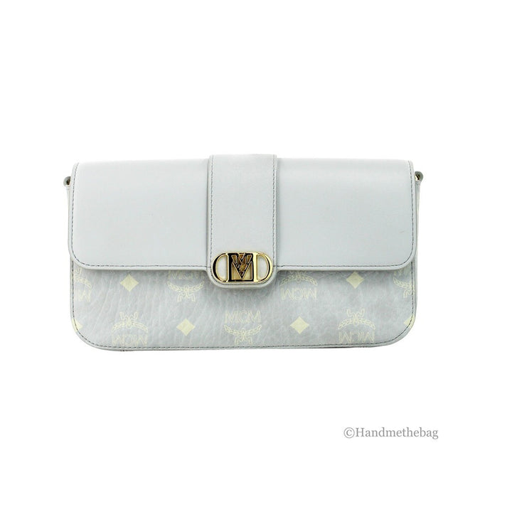 MCM Small Mode Travia Pebbled Visetos Skinn Skulder Crossbody Clutchveske