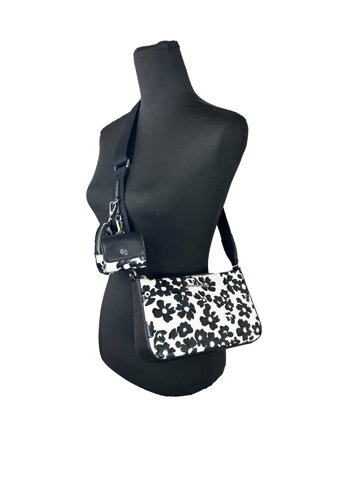 Michael Kors Floral Crossbody Tech Attachment Veske