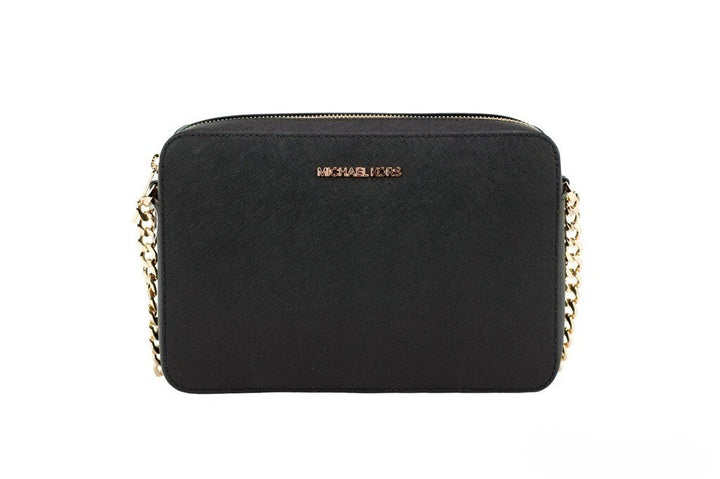 Michael Kors Saffiano Crossbodyveske i skinn med glidelås for kvinner
