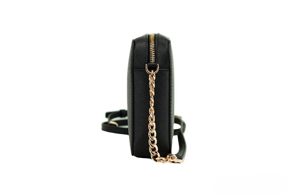Michael Kors Saffiano Crossbodyveske i skinn med glidelås for kvinner
