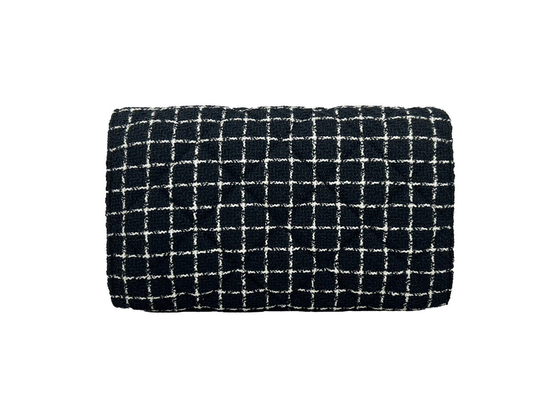Versace lommebok på kjede i svart stoff, crossbody-veske