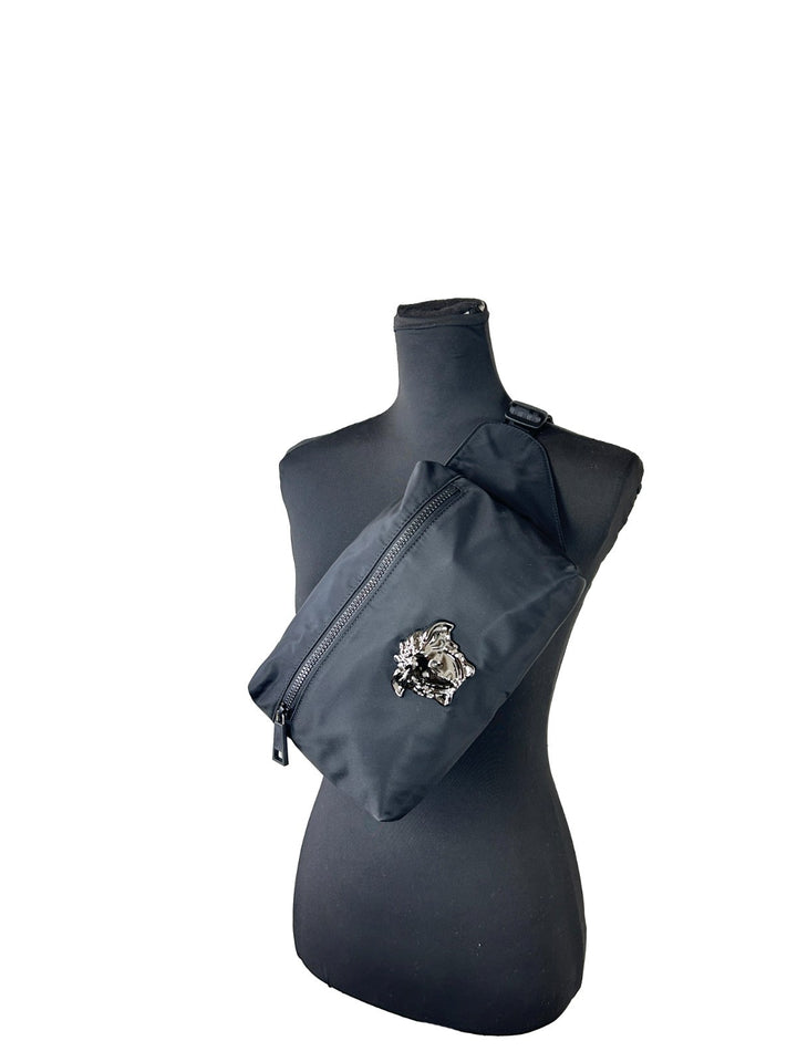 Versace Medusa svart nylon belteveske midjeveske bumbag pung