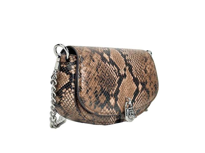 Michael Kors Mila liten slangeskinnsveske med crossbody-stropp