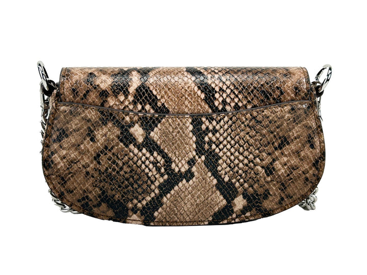 Michael Kors Mila liten slangeskinnsveske med crossbody-stropp