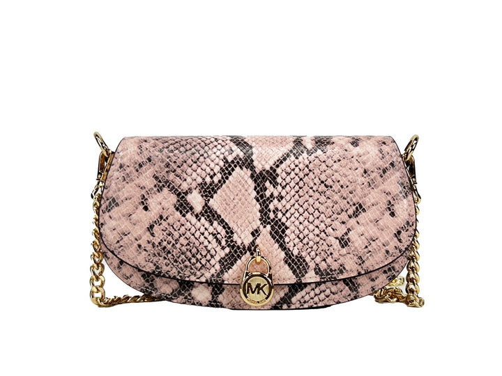 Michael Kors Mila liten skulder-/crossoverveske i slangeskinnsmønster