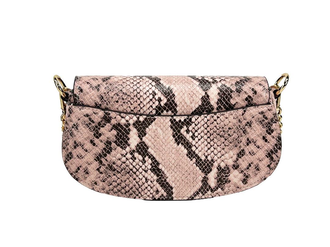 Michael Kors Mila liten skulder-/crossoverveske i slangeskinnsmønster