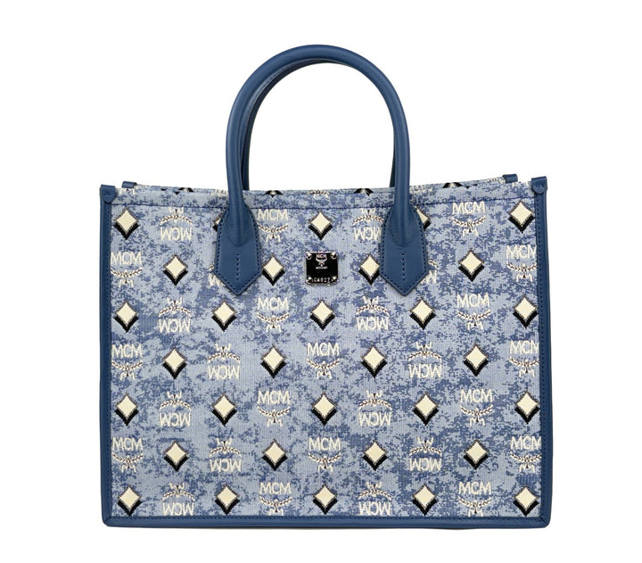 MCM Aren Munchen Denim Tote-veske