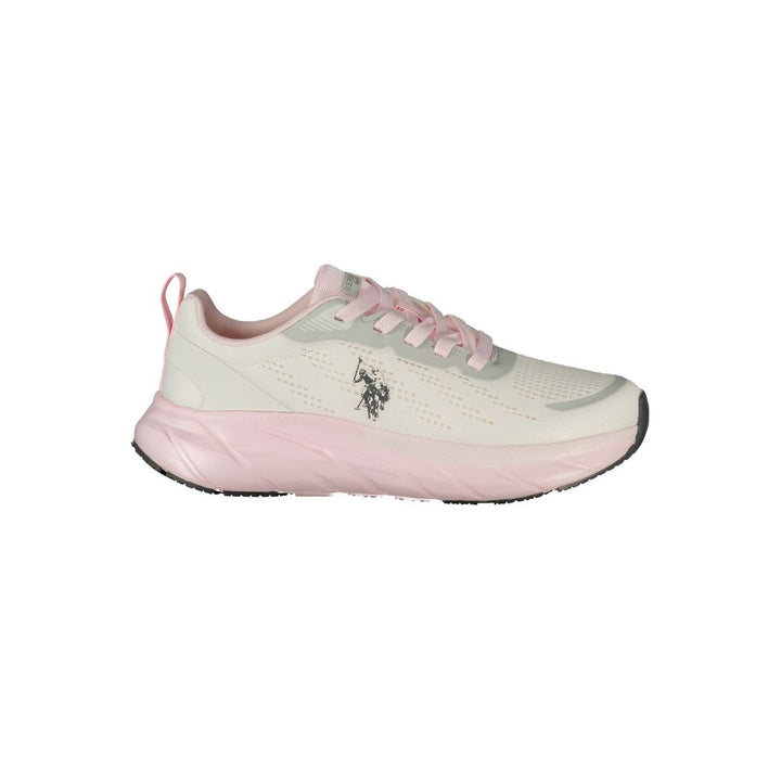 U.S. POLO ASSN. Hvite sneakers i polyuretan for dame