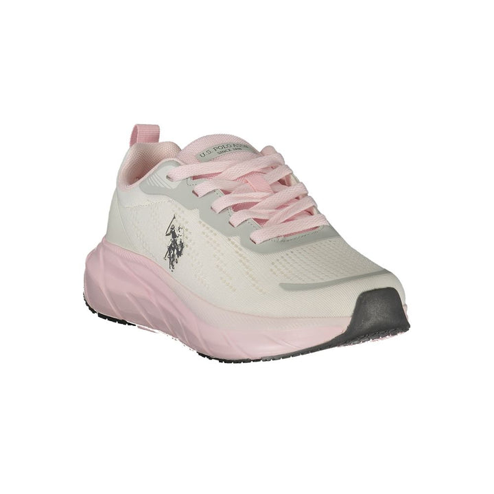 U.S. POLO ASSN. Hvite sneakers i polyuretan for dame