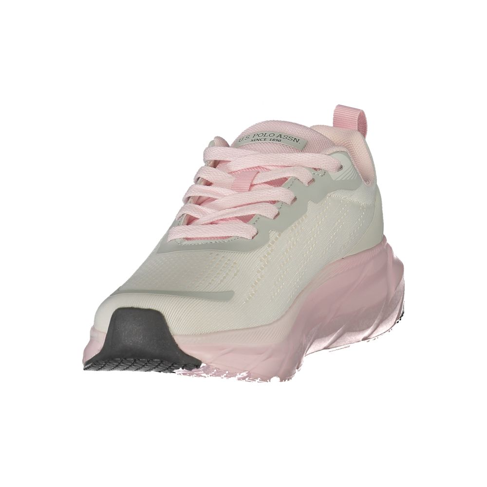 U.S. POLO ASSN. Hvite sneakers i polyuretan for dame