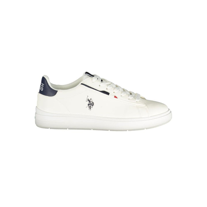 U.S. POLO ASSN. Hvite sneakers for menn i polyuretan