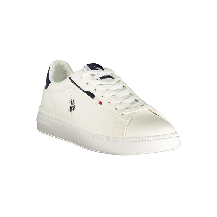 U.S. POLO ASSN. Hvite sneakers for menn i polyuretan