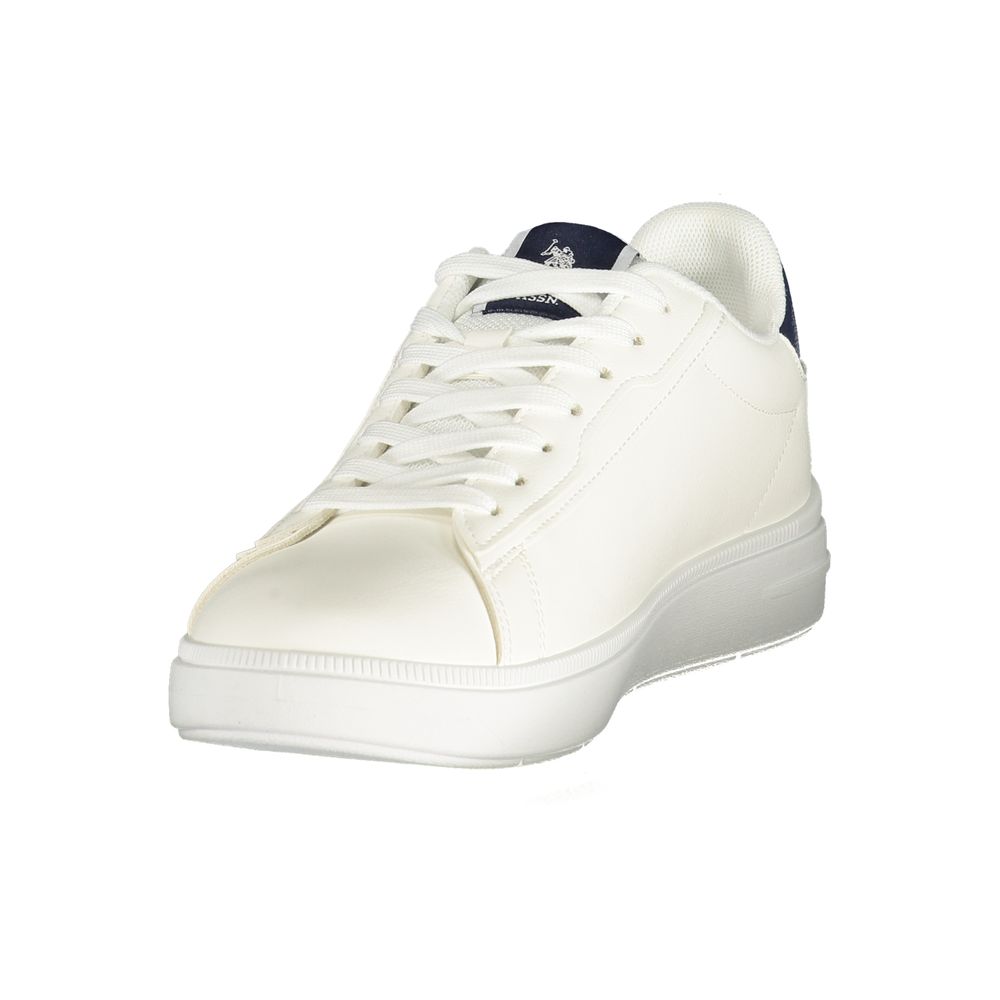 U.S. POLO ASSN. Hvite sneakers for menn i polyuretan