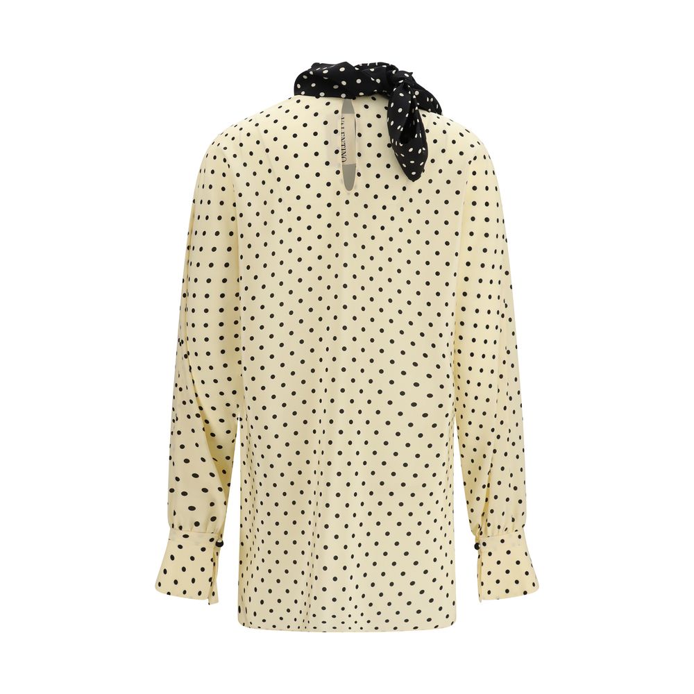 Valentino beige silkebluse