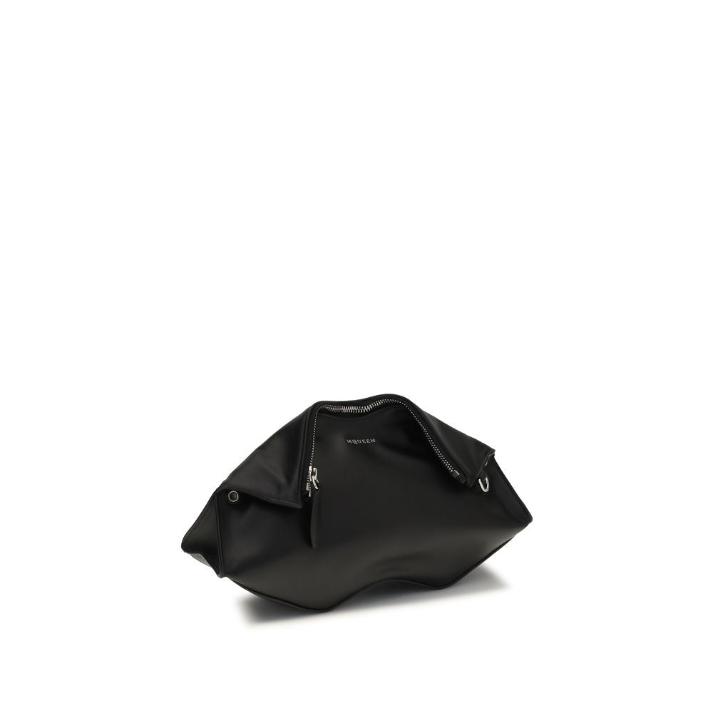 Alexander McQueen Svart Kalveskinn Kveldsveske