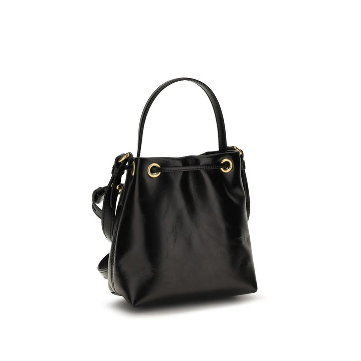 Balmain Black Calf Leather Bos Taurus Bucket Bag