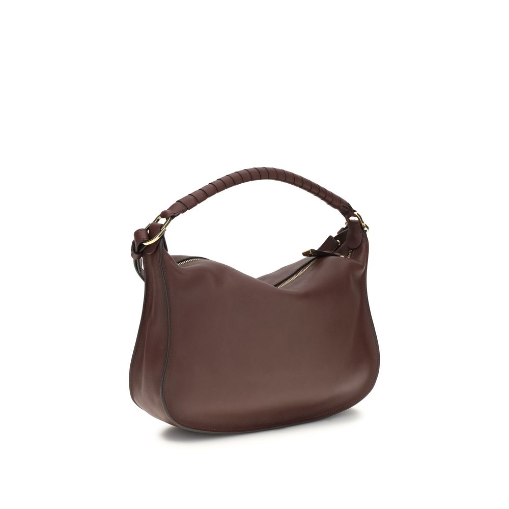 Chloé Bordeaux kalveskinn Bos Taurus skulderveske