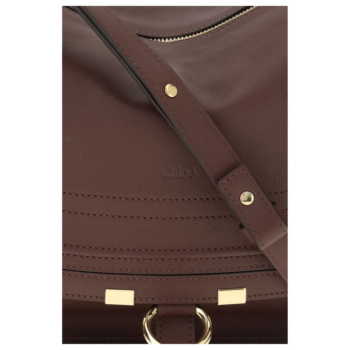 Chloé Bordeaux kalveskinn Bos Taurus skulderveske