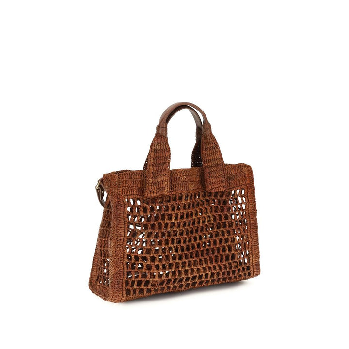 Chloé Brown skulderveske i raffia