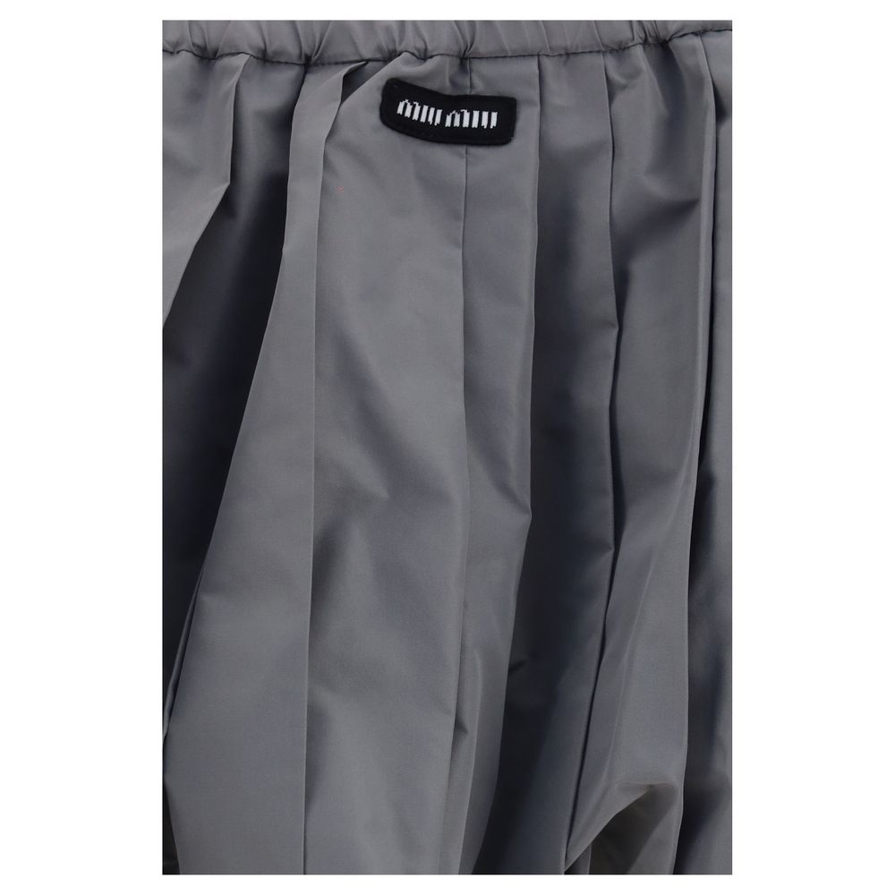 Minifalda gris de poliéster
