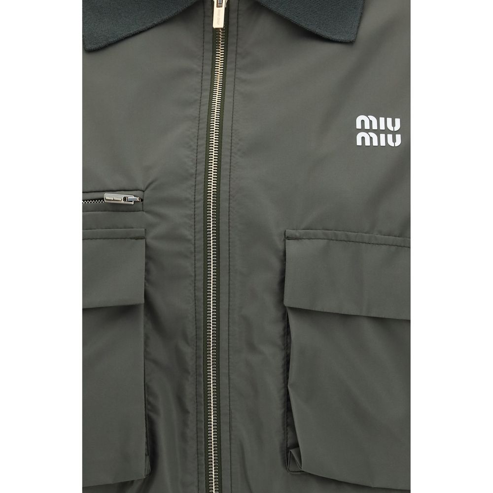 Chaqueta bicolor de poliéster
