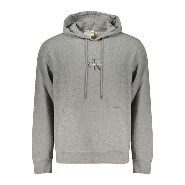 Calvin Klein Gray Cotton Men's Hoodie
