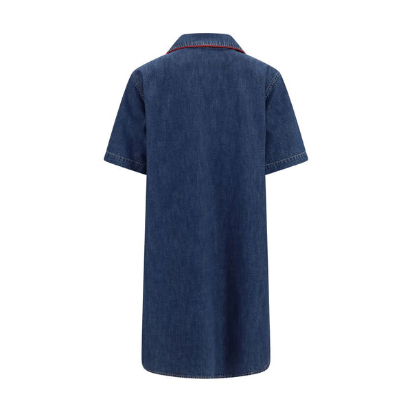 Valentino Blue Cotton Casual Dress