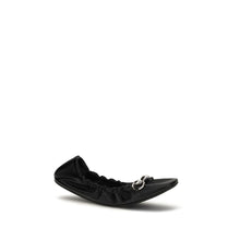 Gucci Black Calf Leather Bos Taurus Ballet Flats