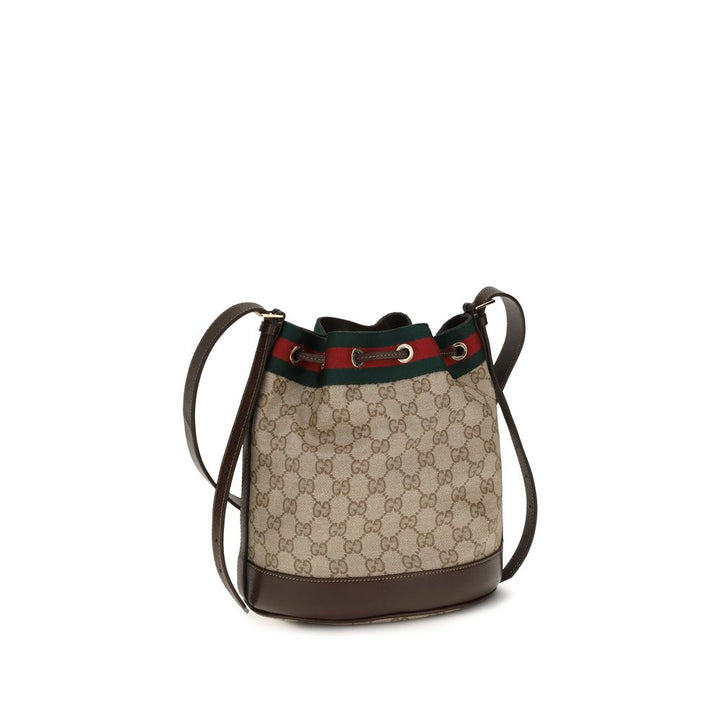 Gucci beige bomullsbøtteveske
