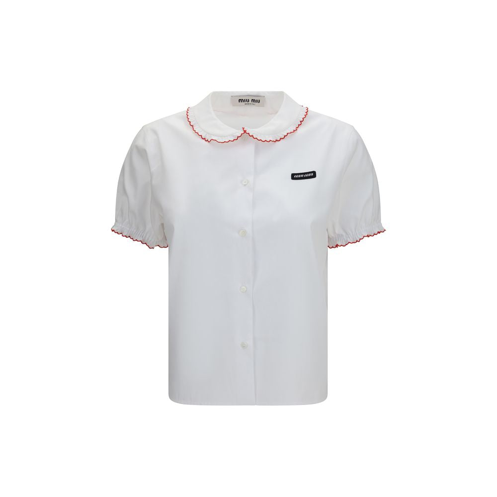 Blusa de algodón blanca