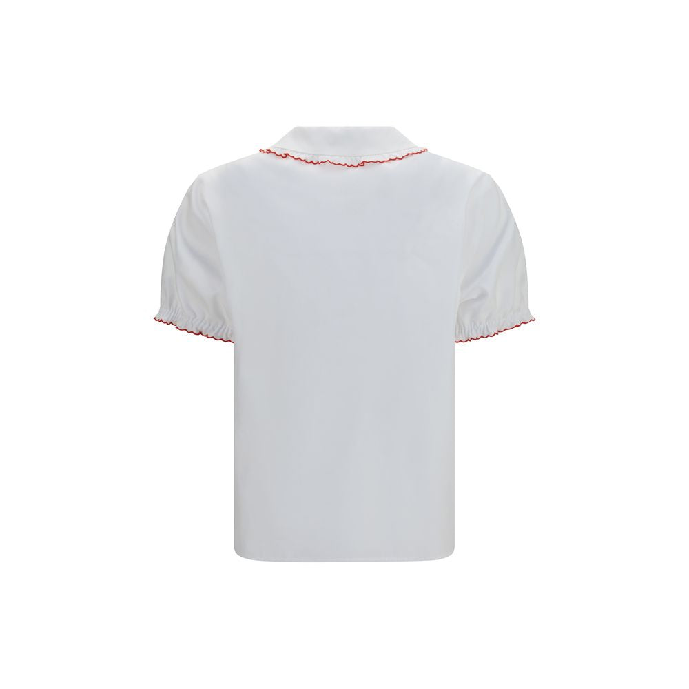 Blusa de algodón blanca