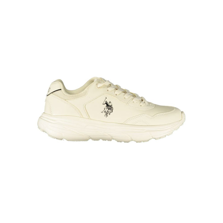 U.S. POLO ASSN. Hvit sneakers i polyuretan til dame