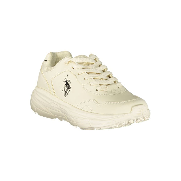 U.S. POLO ASSN. Hvit sneakers i polyuretan til dame