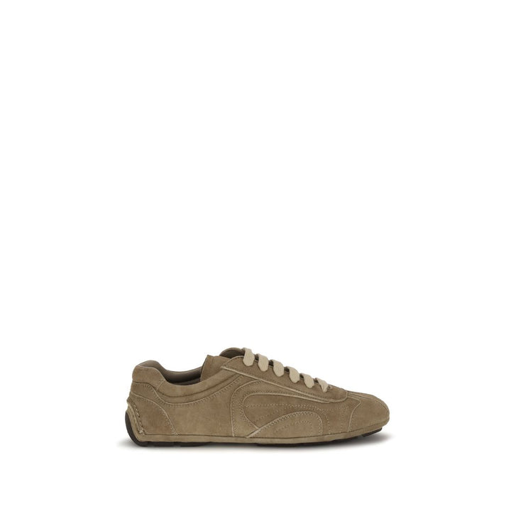 Prada brune kalveskinns atletisk sneakers