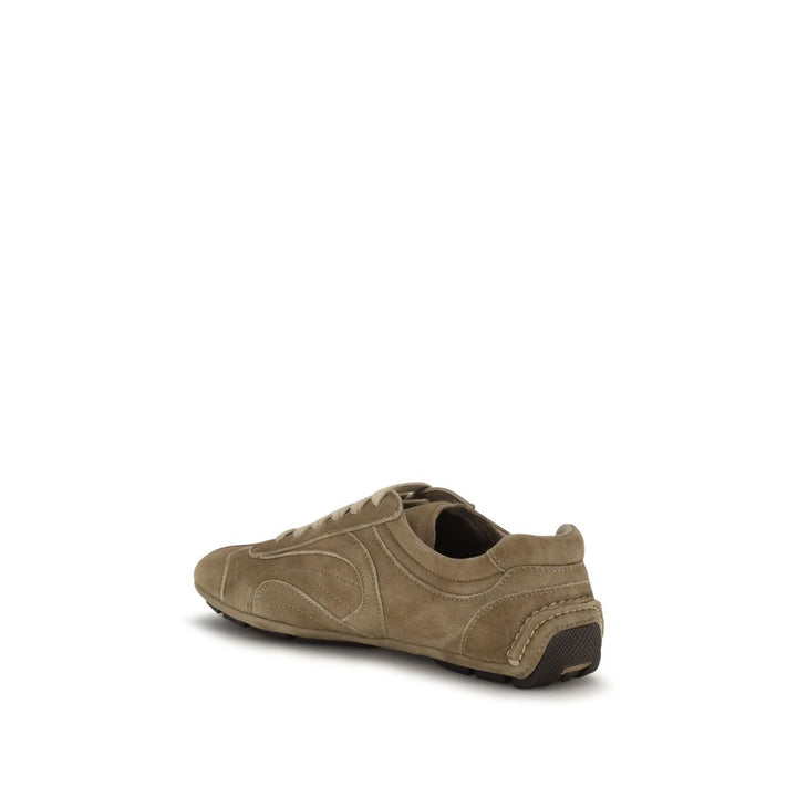 Prada brune kalveskinns atletisk sneakers