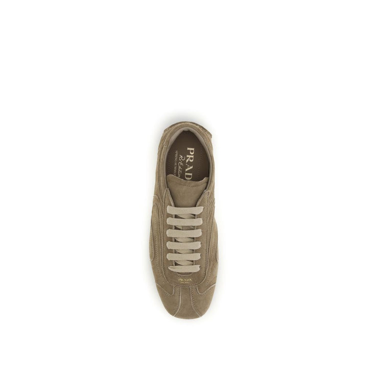 Prada brune kalveskinns atletisk sneakers