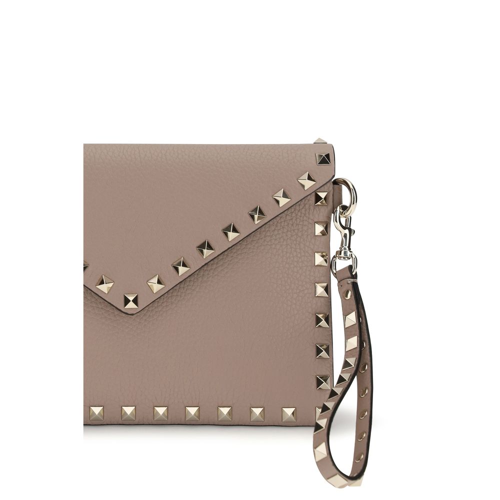 Valentino Garavani Beige Kalveskinn Bos Taurus Clutchveske