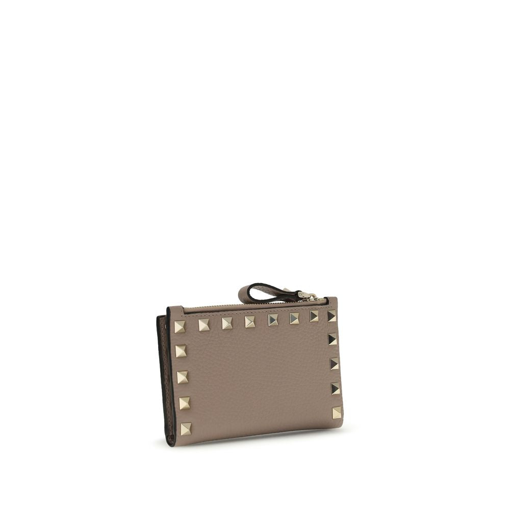 Valentino Garavani Beige Lommebok i kalveskinn og okse