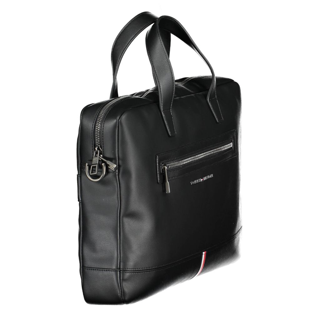 Tommy Hilfiger Svart Dokumentmappe for menn i polyuretan
