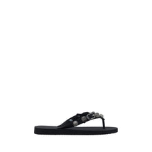 Balenciaga Black Polyester Flat Sandals